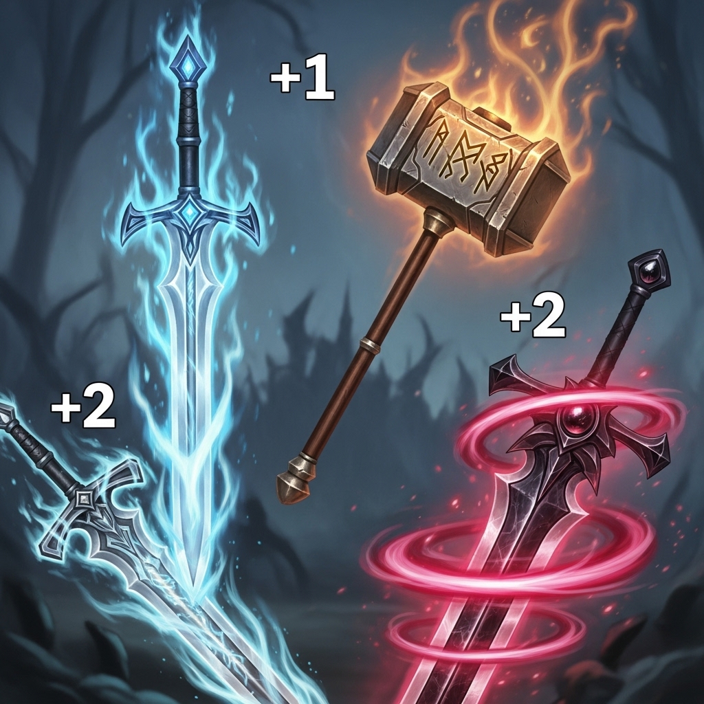 Weapon +1 +2 or +3